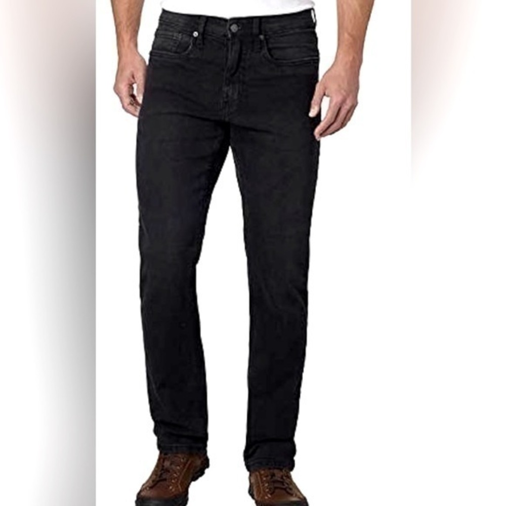 NICKEL & IRON men’s black straight leg relaxed fit black jeans. 36x32. EEUC.